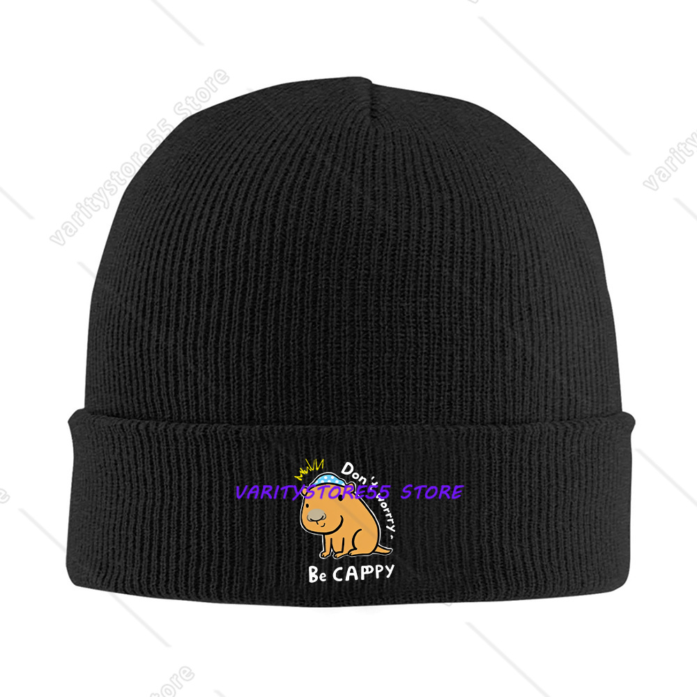 Beanie Cuffed Knit - Topi Kupluk Rajut dengan Kutipan Lucu