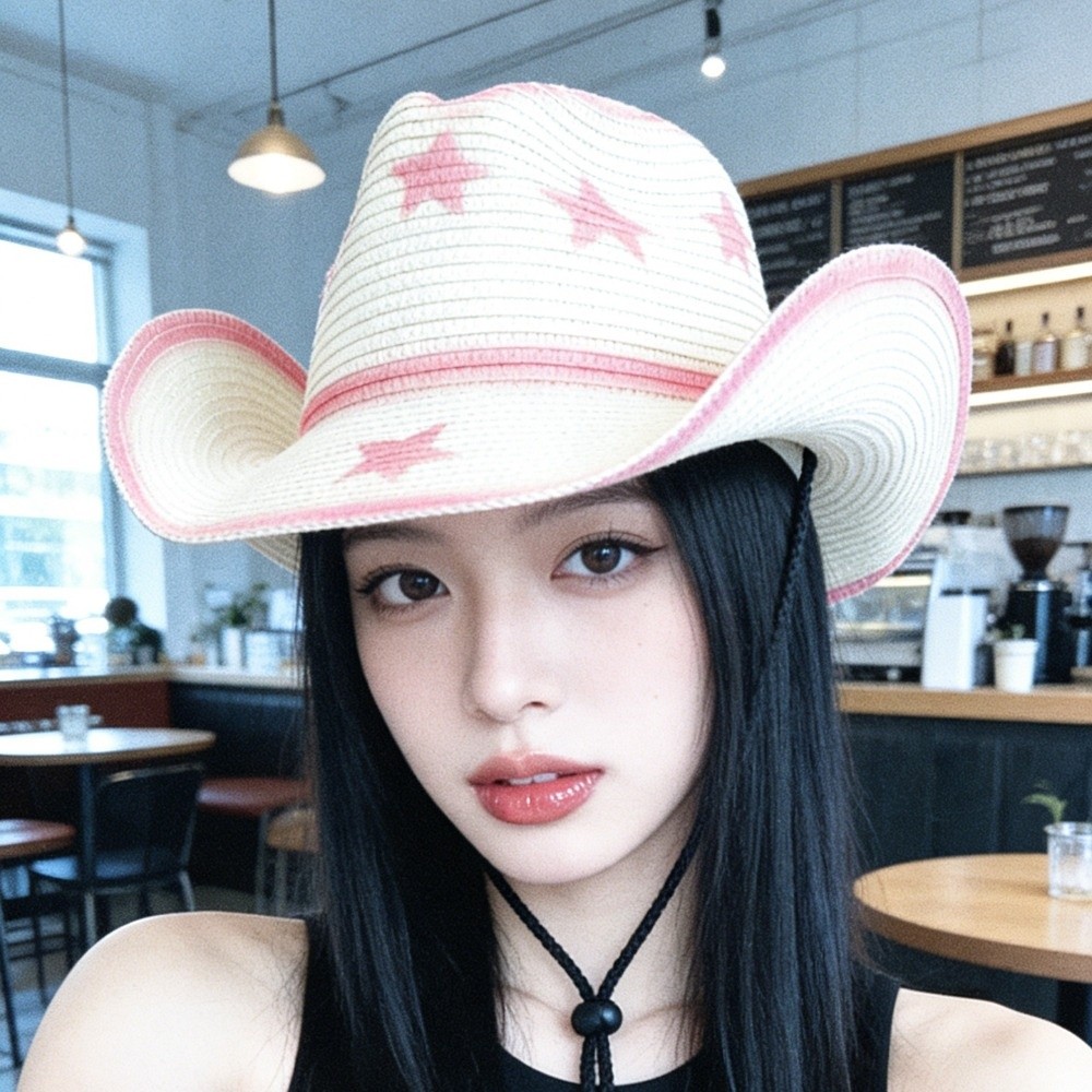 Topi Koboi Barat Bahan Bernapa - Cowboy Hat Straw ulasan dan harga