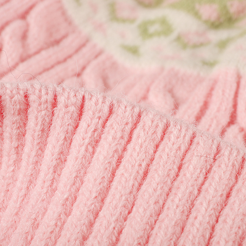 Topi Rajut Kabel Fair Isle Ber - Beanie Cuffed Knit ulasan dan harga